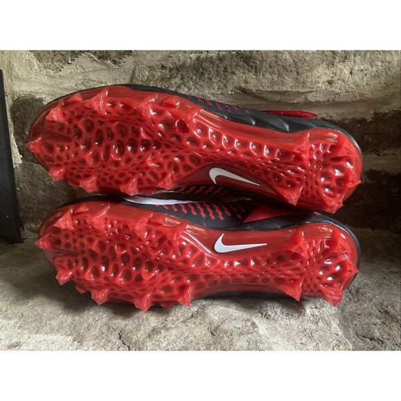 Nike Alpha Menace Pro 2 Mid Football Cleats Black Red Men Size 11.5 BV3945-600 - Picture 6 of 7